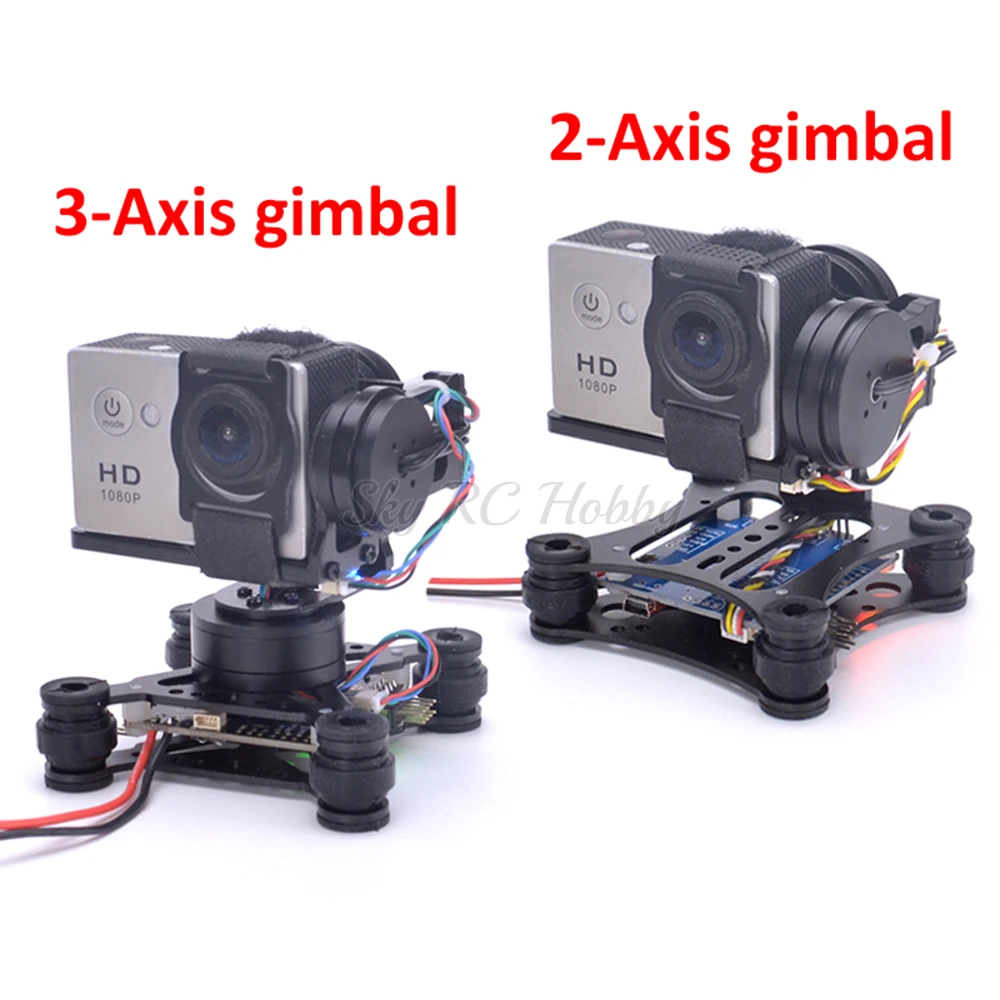 Drone Gimbal For Gopro - น้ำหนักเบา2แกน/3-Axis Brushless Gimbal สำหรับ SJ4000 Gopro3