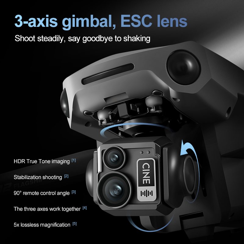 โดรนควอดคอปเตอร์ 8K 3 แกนกันสั - Drone Gimbal 3 Axis บทวิจารณ์และราคา