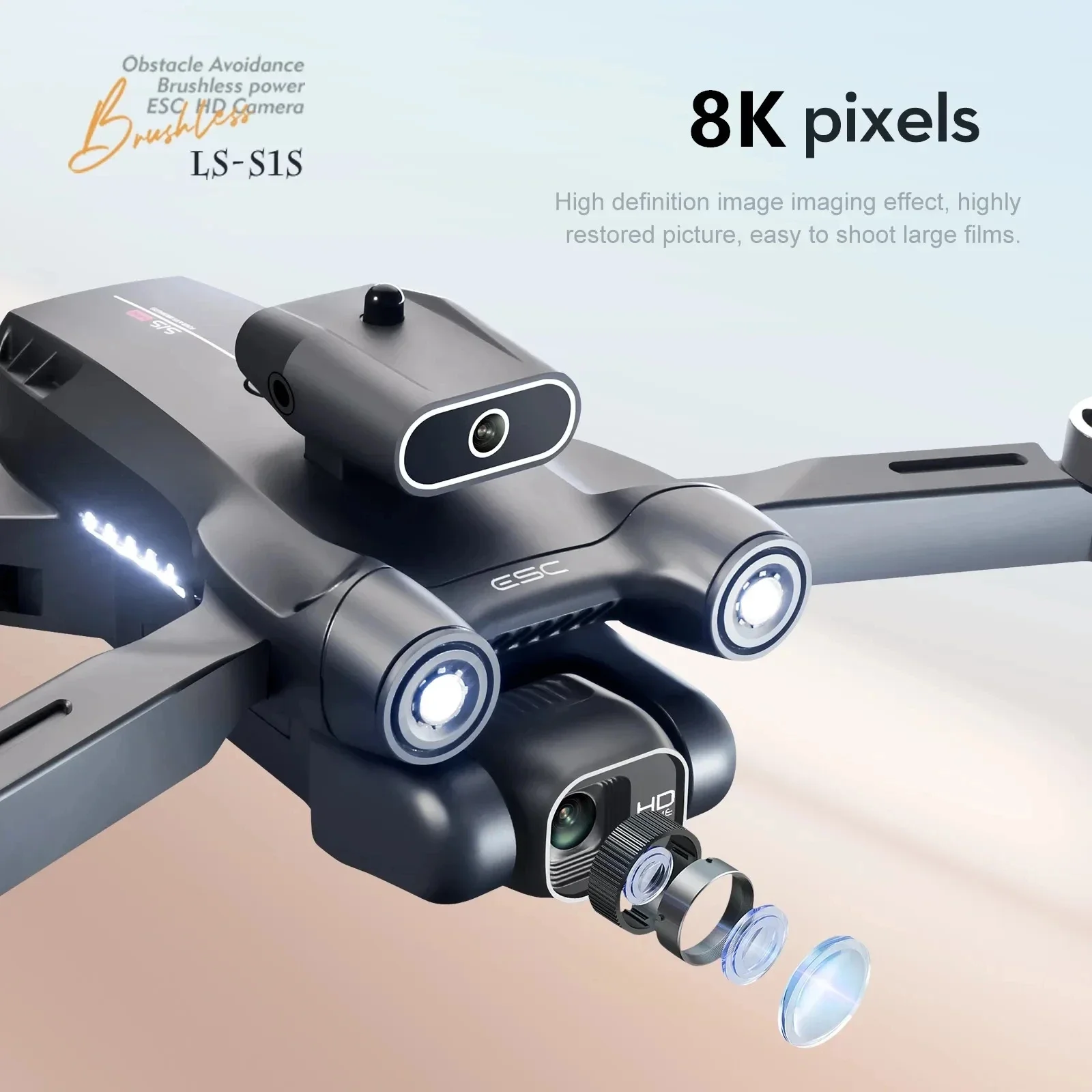โดรนติด GPS 5G S1S ใหม่กล้องโด - Drone Gimbal Brushless บทวิจารณ์และราคา